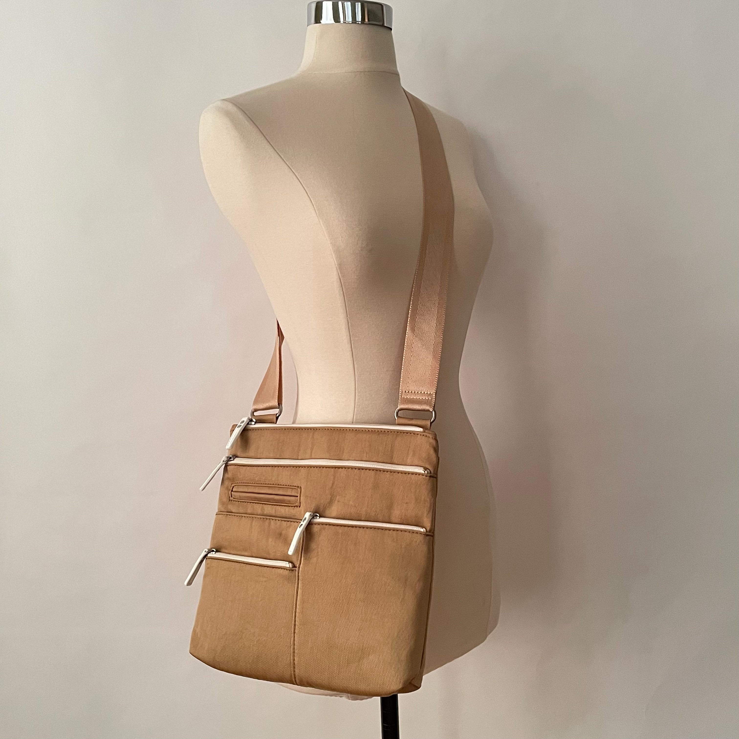 NICO - Rattan x White | Multi-Pocket Shoulder Bag | Small