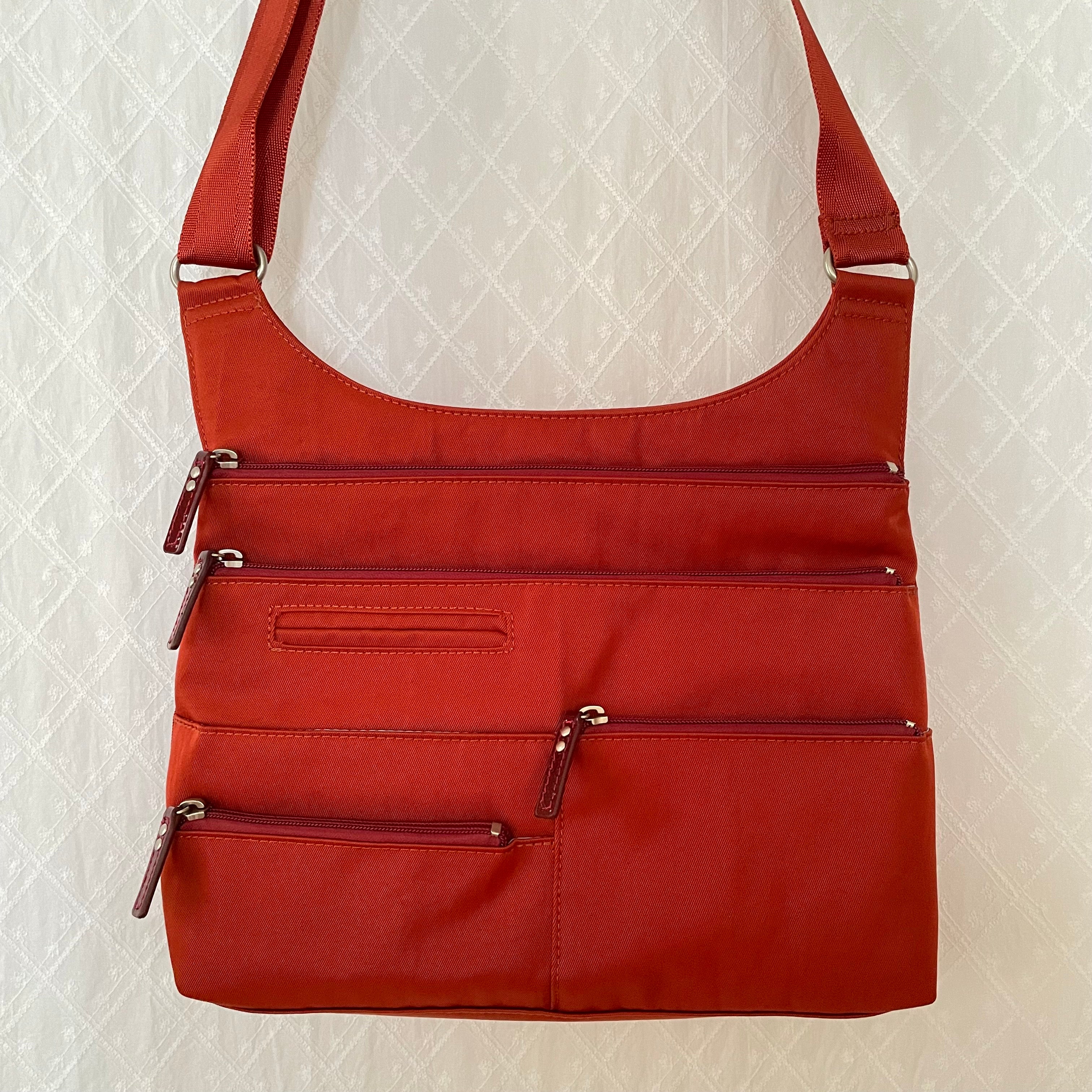 Multi Pocket Shoulder Bag H1407 - Burgundy