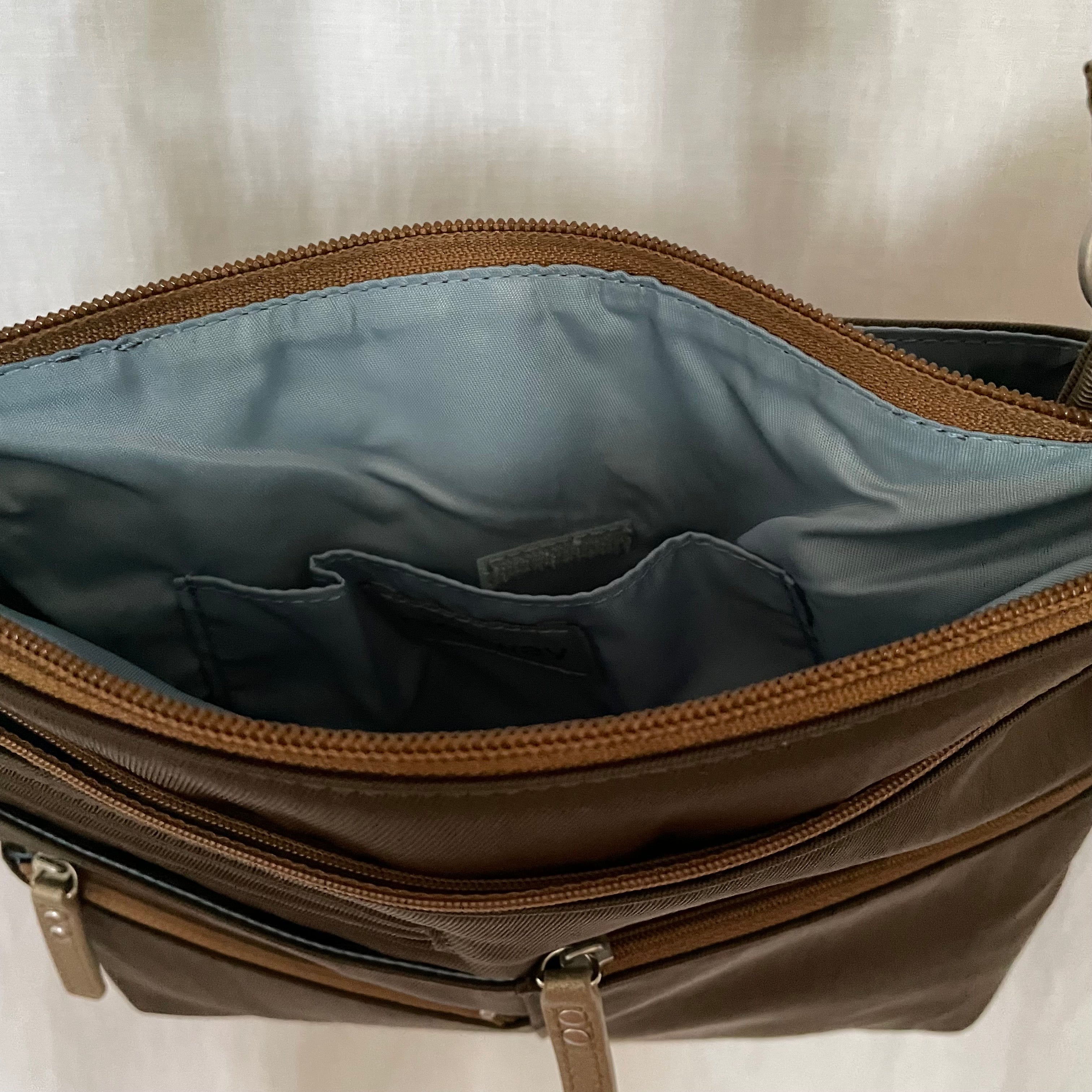 NICO - Mocha x Bronze | Multi-Pocket Shoulder Bag | Small