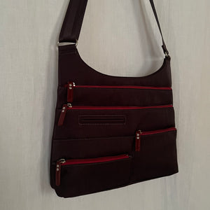 TEELA - Ink x Red | Multi-Pocket Shoulder Bag | Medium