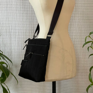 NICO - Black | Multi-Pocket Shoulder Bag | Small