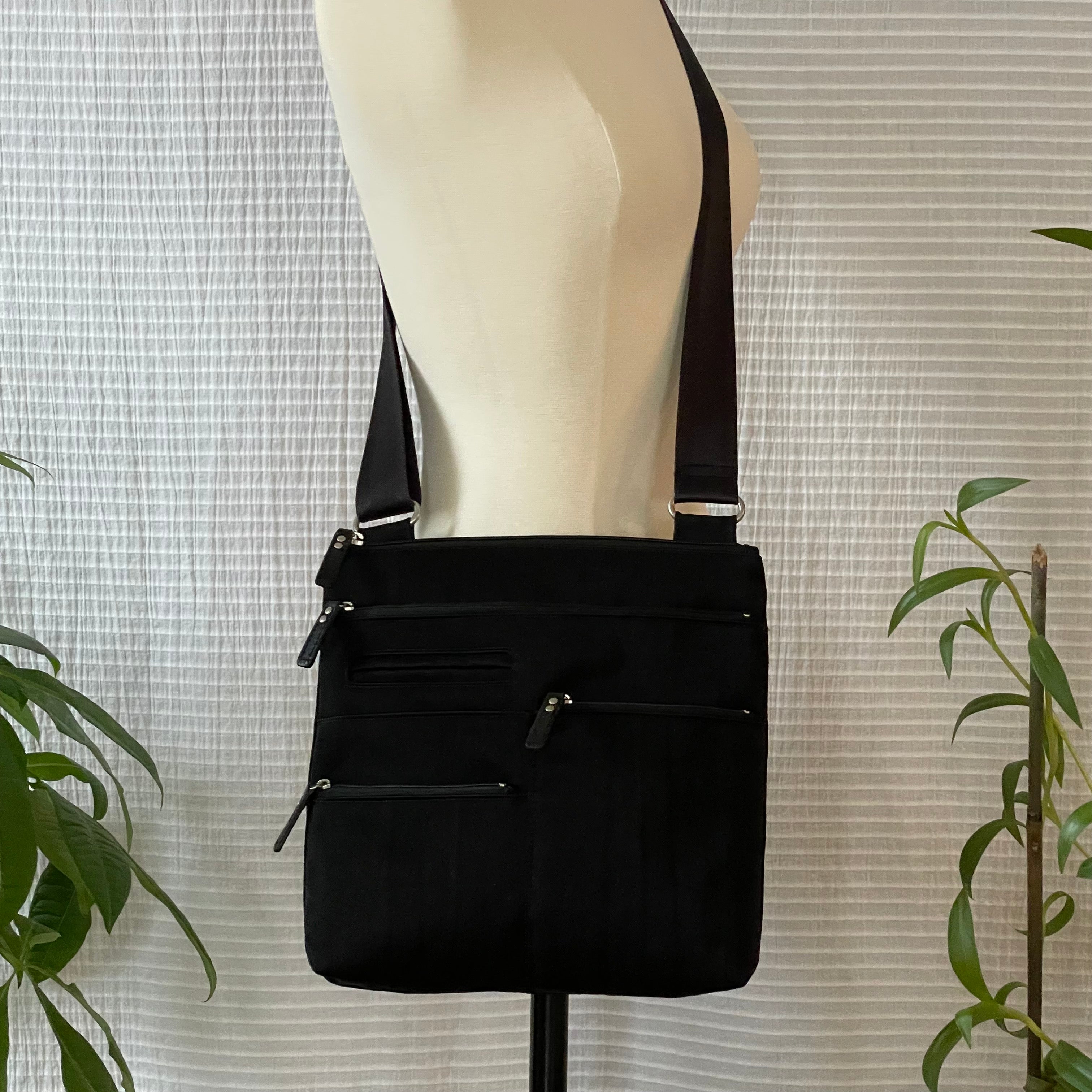 NICO - Black | Multi-Pocket Shoulder Bag | Small