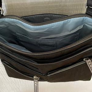 NICO - Black/Grey | Multi-Pocket Shoulder Bag | Small