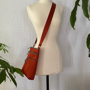 NICO - Terracotta x Jade | Multi-Pocket Shoulder Bag | Small