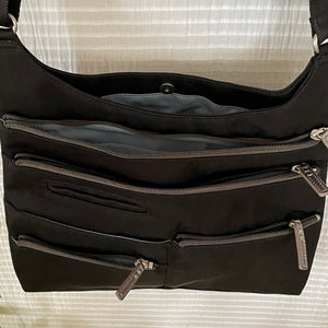 TEELA - Black/Grey | Multi-Pocket Shoulder Bag | Medium