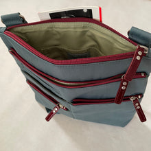 Load image into Gallery viewer, NICO - Small Nylon Multi-Pocket Bag | Adjustable Cross-Body Shoulder Bag | Atlantic x Dk. Red