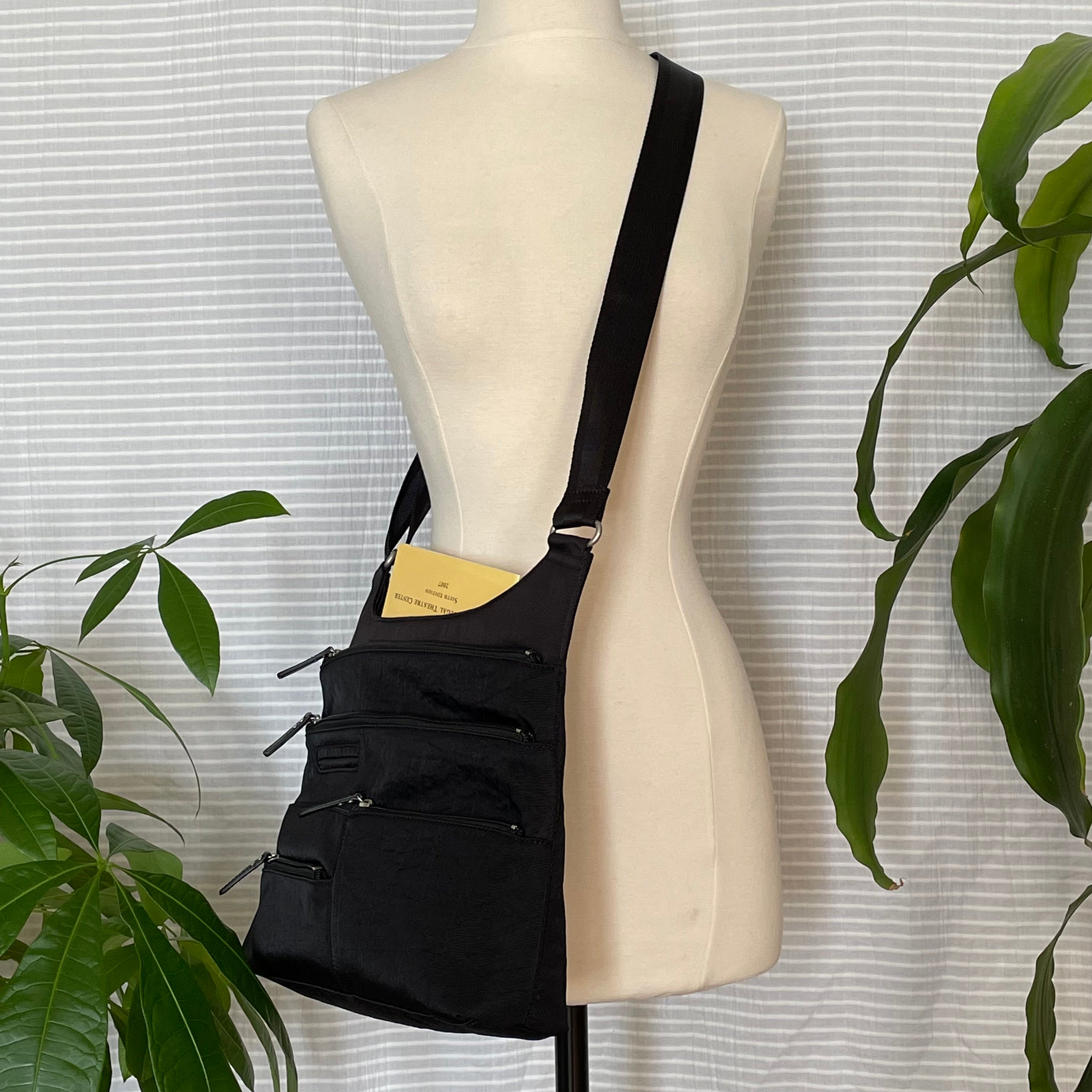 TEELA - Black | Multi-Pocket Shoulder Bag | Medium