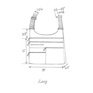 LUCY - Fern Green x Grey | Multi-Pocket Shoulder Bag | Large | SS2023