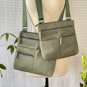 PETE - Fern Green x Grey | Multi-Pocket Shoulder Bag | Mini | SS2023