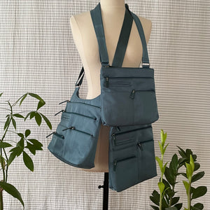 TEELA - Blue Jay x Azure | Multi-Pocket Shoulder Bag | Medium | SS2023