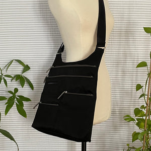 LUCY - Black x Grey | Multi-Pocket Shoulder Bag | Large | SS2023