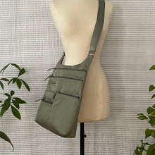 Load image into Gallery viewer, LUCY - Fern Green x Grey | Multi-Pocket Shoulder Bag | Large | SS2023