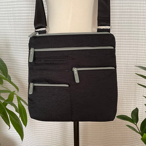 NICO - Black/Sage | Multi-Pocket Shoulder Bag | Small
