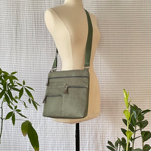 NICO - Fern Green x Grey | Multi-Pocket Shoulder Bag | Small | SS2023