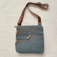 Load image into Gallery viewer, NICO - Steel Blue x Ochre with Ochre Straps | Multi-Pocket Shoulder Bag | Small | SS2023