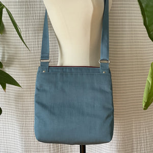 NICO - Blue Jay/Red | Multi-Pocket Shoulder Bag | Small