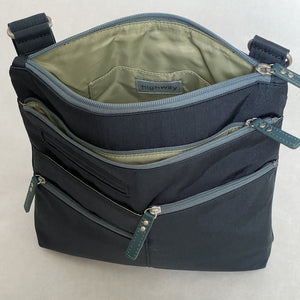 NICO - Indigo/Azure | Multi-Pocket Shoulder Bag | Small