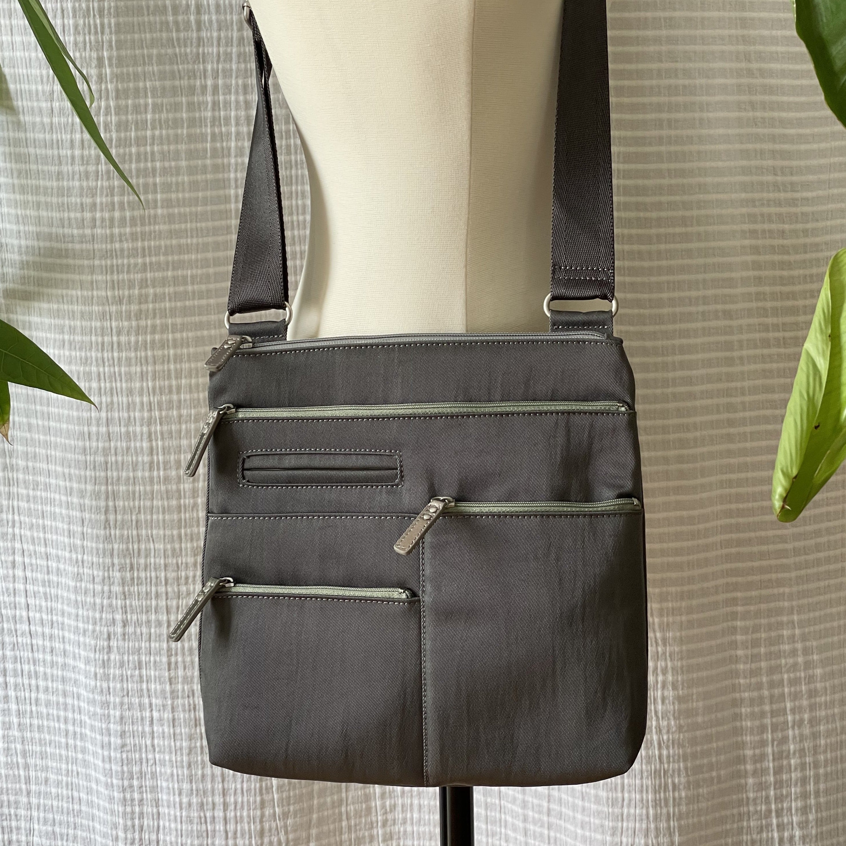 NICO - Stone | Multi-Pocket Shoulder Bag | Small