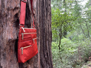 NICO - Terracotta x Ochre | Multi-Pocket Shoulder Bag | Small