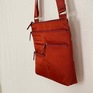 NICO - Terracotta x Red | Multi-Pocket Shoulder Bag | Small