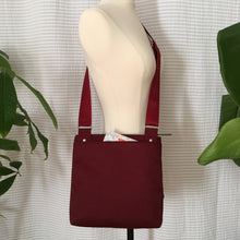 Load image into Gallery viewer, Nico - Small Multi-Pocket Bag | Wine x Grey | Adjustable Cross-Body Strap 1.5&quot; W | New Release