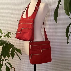 NICO - Terracotta x Ochre | Multi-Pocket Shoulder Bag | Small