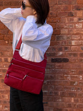 Load image into Gallery viewer, TEELA - Dark Red x Rose | Multi-Pocket Shoulder Bag | Medium