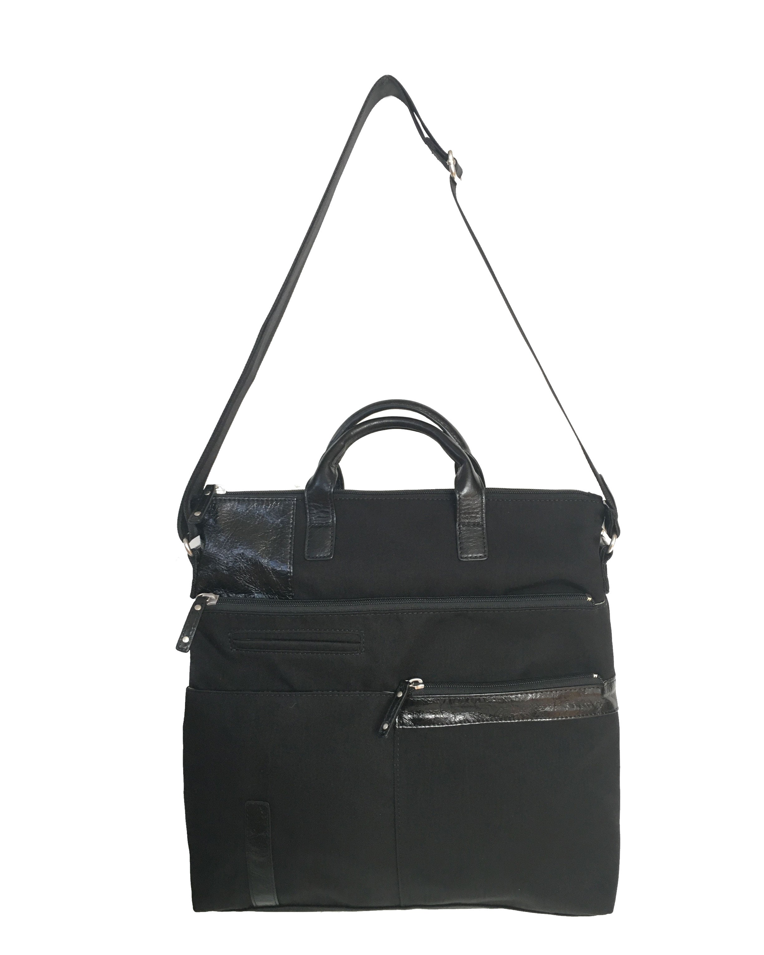 Highway Aaron - Nylon x Leather Accent (handles & a long strap) 